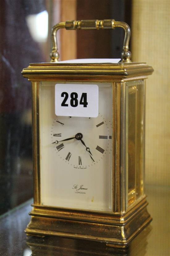 Brass carriage clock